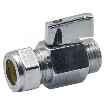 4123155 Кран кульовий міні ХРОМ &Oslash;15 x 1/2&Prime; З COMISA S.p.A. 59475 фото