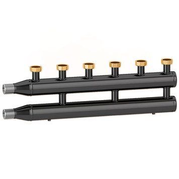 550030 Стальной коллектор &Oslash;1 1/2&Prime; С x 1 1/2&Prime; В (накидные гайки) 3 пары 125 мм 10 bar 5&divide;110&deg;C Caleffi Spa 52589 фото