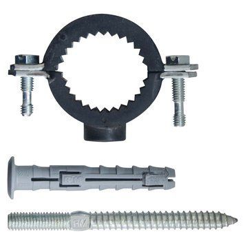 355/G 355212001 Хомут прорезиненный стальной PRATIKO&reg; 2 1/2&Prime; &Oslash;71&divide;80 мм с кронштейном M8 x 120 мм RM 79152 фото