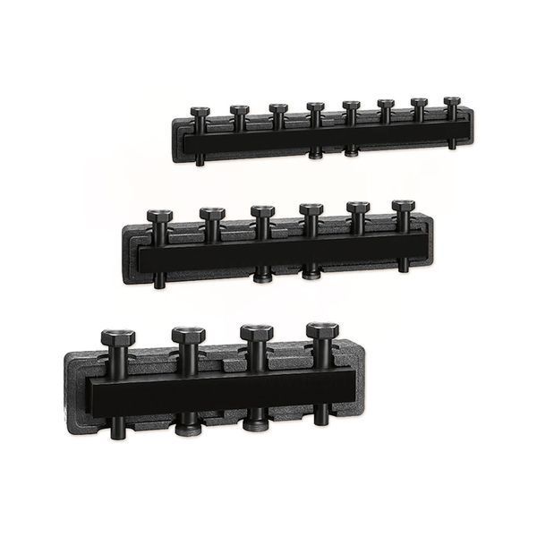 550240 Стальной коллектор в изоляции &Oslash;1 1/2&Prime; С x 1 1/2&Prime; В (накидные гайки) 4 пары 125 мм 6 bar 5&divide;110&deg;C Caleffi Spa 32053 фото