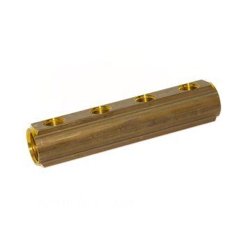 254A060400 Колектор &Oslash;1&Prime; х 4 х 1/2&Prime; ВР латунь з отвором для ПВ 3/8&Prime; I=50 мм BIANCHI 84286 фото