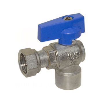 527004040E Кран кутовий &Oslash;1/2&Prime; В х 1/2&Prime; В з накидною гайкою (blue/синій) BIANCHI F.lli S.p.A. 84610 фото