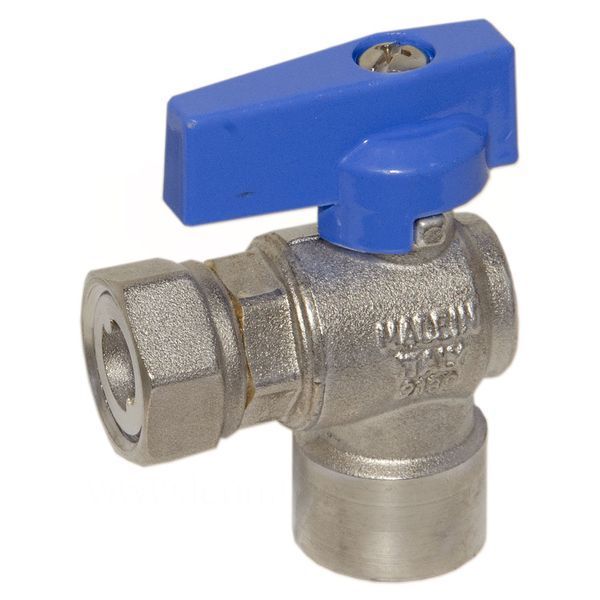 527004040E Кран кутовий &Oslash;1/2&Prime; В х 1/2&Prime; В з накидною гайкою (blue/синій) BIANCHI F.lli S.p.A. 84610 фото