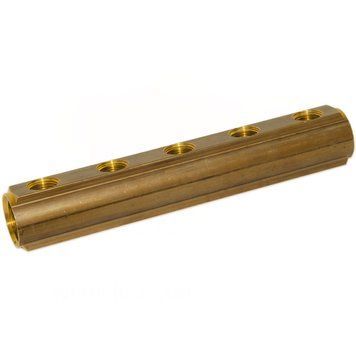 255A060400 Колектор &Oslash;1&Prime; х 5 х 1/2&Prime; ВР латунь з отвором для ПВ 3/8&Prime; I=50 мм BIANCHI 84287 фото