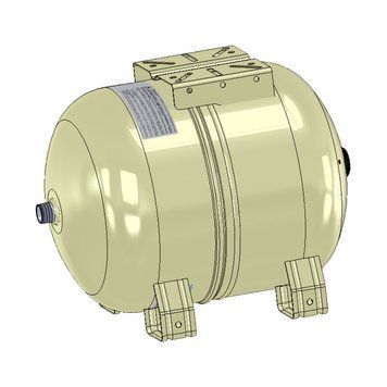 11A0002442 BEIGE Бак розширювальний HYDRO-PLUS 24 л 1&Prime; NPT горизонтальний &Oslash;300 10 bar &ndash;10+99&deg;C Zilmet S.p.A. 53957 фото