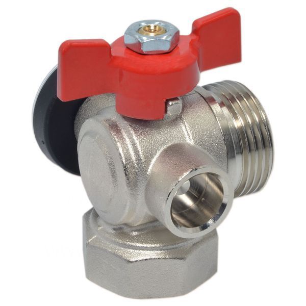 422H00060F Кран коллектора с угловым термометром &Oslash;1&Prime; ВЗ (red/красный) BIANCHI F.LLI SPA 84764 фото