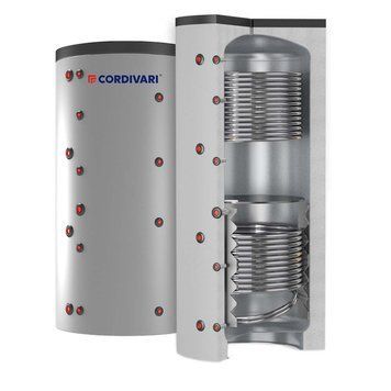 3251162312704 Теплоаккумулятор (буферная емкость) 600 л PUFFER 2 (2 теплообменника) VB (твердая изоляция) Cordivari srl 87395 фото