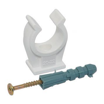 9-9702-012-00-01-01 Клипса одинарная PP с забивным шурупом &Oslash;12 (белая) Capricorn SA 108008 фото