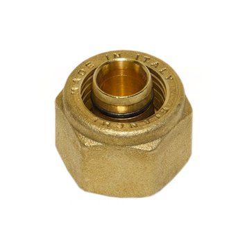 2190000403 Гайка с ниппелем &Oslash;16 х 2,0 х 1/2&Prime; (м.п.) латунная BIANCHI F.LLI SPA 84462 фото