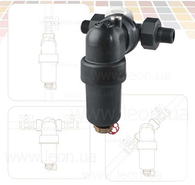 RE6170130 Магнитный фильтр-шламоотделитель универсальный FDM 3 3/4&Prime;-1&Prime; 90&deg;C/600 &micro;/3 bar ATLAS FILTRI 104270 фото