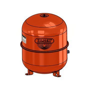 1300003503 Расширительный бак на ножках CAL-PRO 35 л 3/4&Prime;G &Oslash;404 H=387 мм 4 bar &ndash;10+99&deg;C Zilmet SpA 53578 фото
