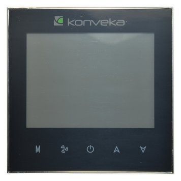 Термостат кімнатний Konveka BAC-1000EMLN-FAN 0-10V Fan, 5&divide;35 &deg;C(&plusmn; 0.5 &deg;C), 24V, 50 ~ 60Гц, 1.5Вт, габарити:86x86x13.3мм, матеріал корпусу: вогнестійкий пластик, Black 114030 фото