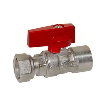 528005050F Кран прямой &Oslash;3/4&Prime; В х 3/4&Prime; В с накидной гайкой (red/красный) BIANCHI F.lli SpA 84622 фото