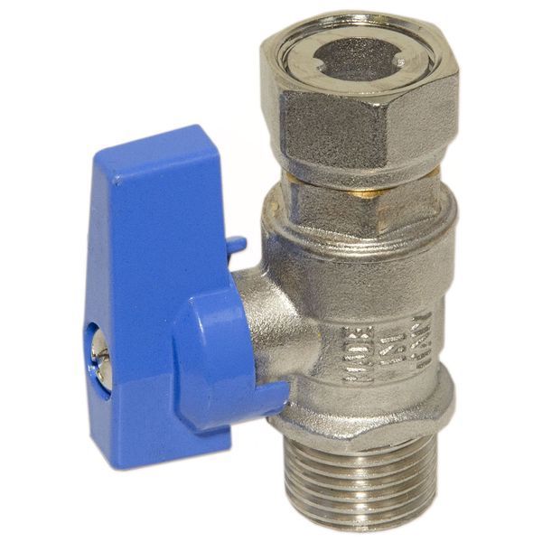 528M04040E Кран прямой &Oslash;1/2&Prime; С х 1/2&Prime; В с накидной гайкой (blue/синий) BIANCHI F.lli SpA 84624 фото