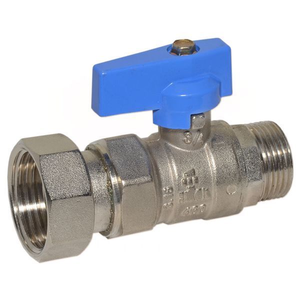 528M04040E Кран прямой &Oslash;1/2&Prime; С х 1/2&Prime; В с накидной гайкой (blue/синий) BIANCHI F.lli SpA 84624 фото