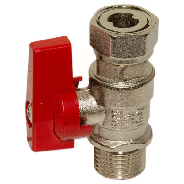 528M04040F Кран прямий &Oslash;1/2&Prime; З х 1/2&Prime; В з накидною гайкою (red/червоний) BIANCHI F.lli S.p.A. 84628 фото