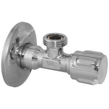 C158684 Кран вентильний для сантехприладів ZAMAC &Oslash;1/2&Prime; х 1/2 з металевою ручкою VA Albertoni srl 85162 фото