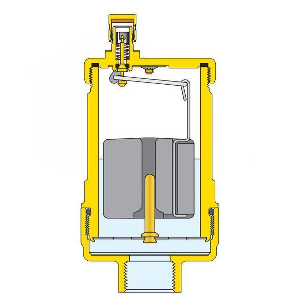551004 Деаератор з підвищеною продуктивністю DISCAL&reg; &Oslash;1/2&Prime; ВВ 0&divide;110&deg;C 10 bar Caleffi S.p.a 52281 фото
