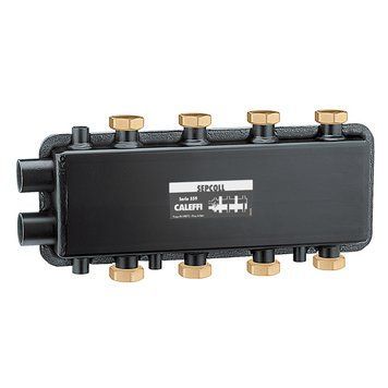 559222 Гидравлический сепаратор-коллектор SEPCOLL&reg; &Oslash;1 1/4&Prime; В x 1 1/2&Prime; В (накидные гайки) 2+2 пара 125 мм 6 bar 0&divide;110&deg;C CALEFFI 52610 фото