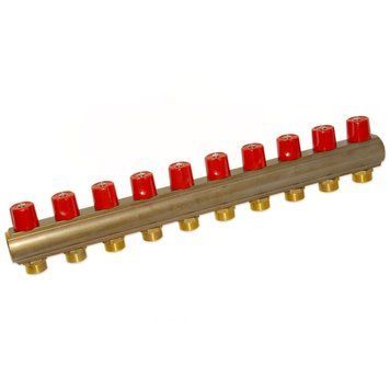 240E06050A Коллектор с вентилями &Oslash;1&Prime; х 10 х 3/4&Prime;УР (red/красный) I=50 мм BIANCHI F.LLI SPA 84106 фото
