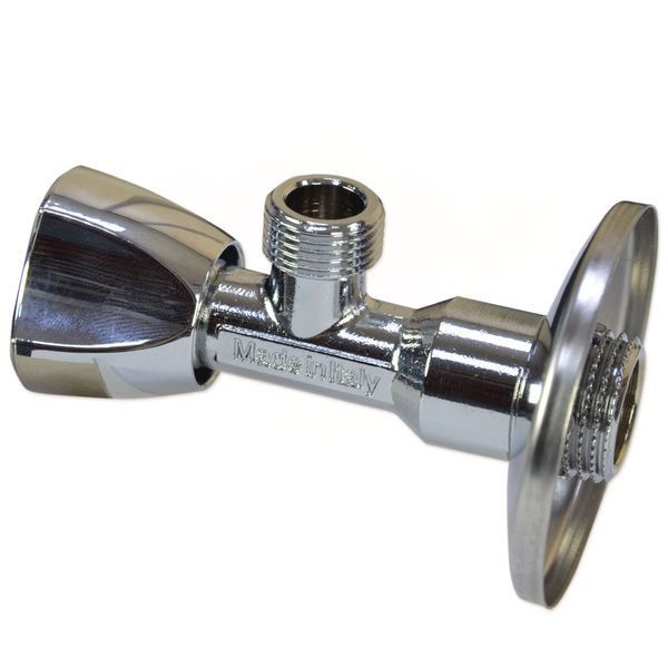 C426485 Кран вентильный для сантехприборов &Oslash;1/2" х 3/8" треугольная ручка VA Albertoni srl 85174 фото