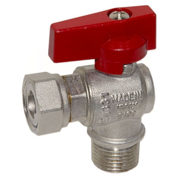 526004040F Кран кутовий &Oslash;1/2&Prime; З х 1/2&Prime; В з накидною гайкою (red/червоний) BIANCHI F.lli S.p.A. 84607 фото