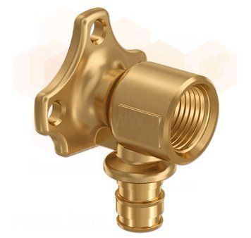 1059823 Водорозетка латунь Q&E &Oslash;20 х 1/2&Prime; ВР (для кріплення на планку/стіну) Uponor GmbH 81431 фото
