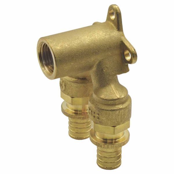 340034H160416A Коліно настінне прохідне &Oslash;16 x 1/2&Prime; ВР х &Oslash;16 (натяжна гільза) GENERAL FITTINGS 66258 фото